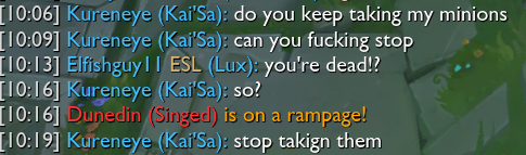 Elfishguy's tweet photo. Imagine getting this from your ADC in a high gold game #JustSupportThings https://t.co/82UosBpjx0