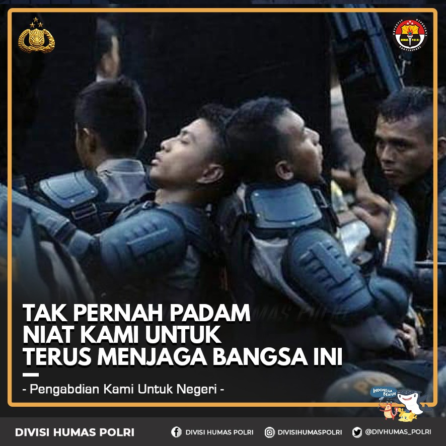 Tak pernah padam niat kami untuk terus menjaga bangsa ini
- Pengabdian Kami Untuk Negeri -
.
#PengabdianPolriUntukNegeri
