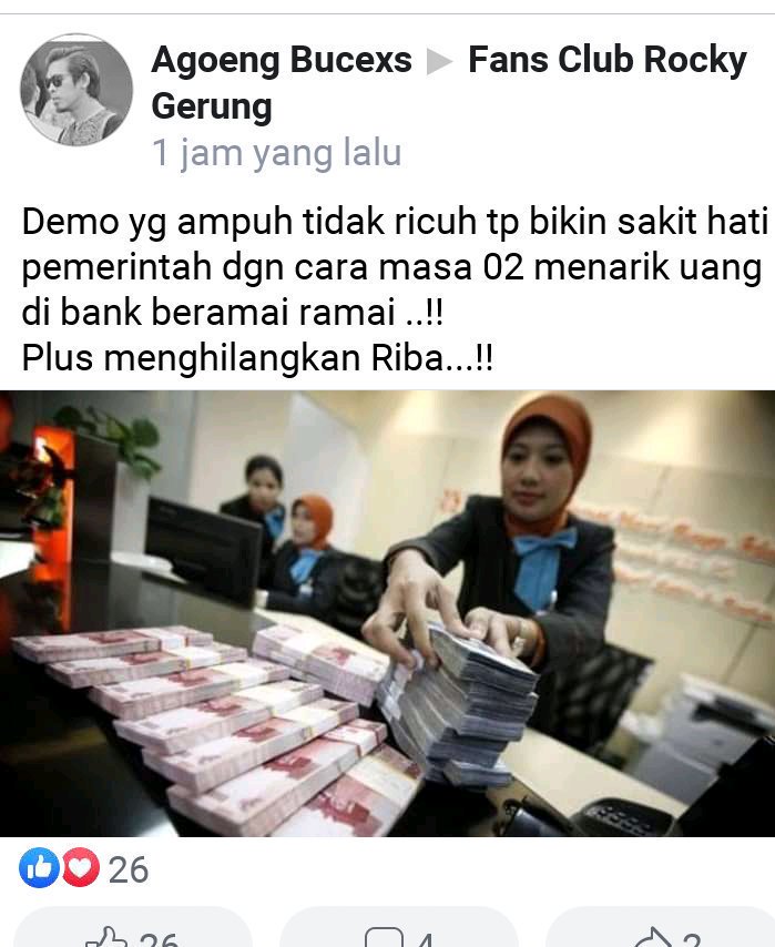 Kalau cara seperti ini bisa dilakukan oleh pendukung #GerakanNasionalKedaulatanRakyat pasti pemerintah/ rezim berlutut di kakimu !
Berani ?!