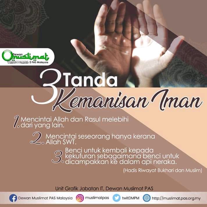 Ameerah Titiwangsa Na Twitteru 3 Tanda Kemanisan Iman Https T Co Yf25bxvefw