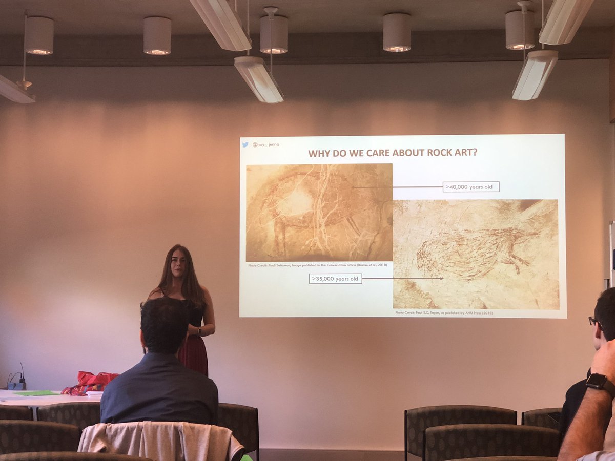 hangfei3's tweet photo. Why do we care about rock art @hoy_jenna #UniMelbscicomm https://t.co/WdBCCVdC4J