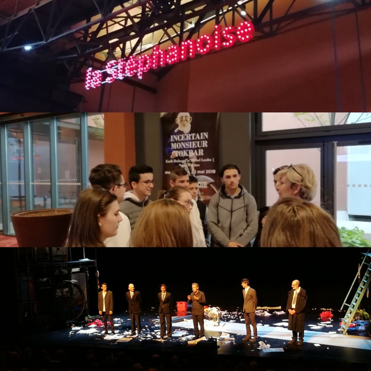 LyceeSWeil42's tweet photo. Voyage en #Turakie hier soir @Comedie2Sainte pour les 1STMG3 "Madame, c'était bien mais j'ai rien compris !" Normal ! Comme dans la vie, même avec un dictionnaire c'est parfois compliqué ! L'important c'est d'avoir de "les sens" et des souvenirs 😊 #theatredobjets #poesie https://t.co/2qR0vF9fLA