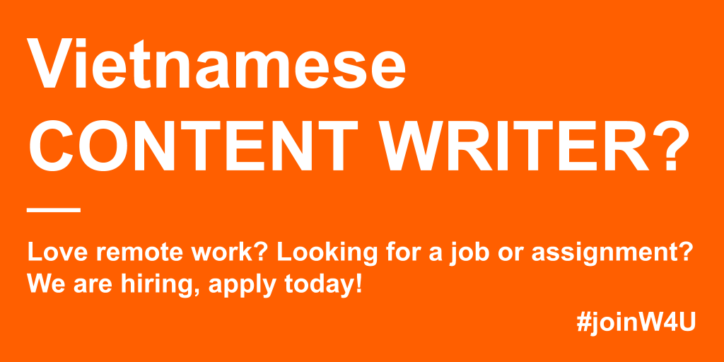 Wings4U's tweet photo. #Vietnamese content writers, we are looking for you! If you have a background in #journalism and have led interviews in your local language to create content based on them, we have a job opportunity for you to check out: https://t.co/jFK3p16sar https://t.co/Nw7yfCDBt2