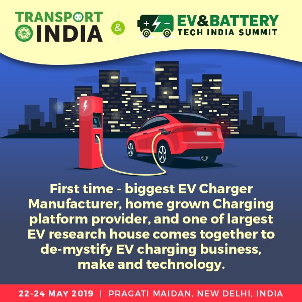 First time - biggest EV Charger Manufacturer, home grown Charging platform provider, and one of largest EV research house comes together to de-mystify EV charging business, make and technology. 

Date &amp; Time: 23 May 2019 | 1000 - 1315 hrs || Venue: Pragati Maidan, Delhi