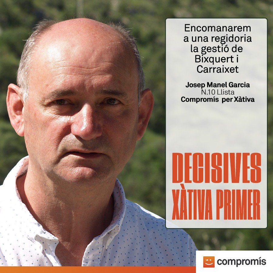 CompromisXativa's tweet photo. 10. Manel Garcia 🧡♥️💚💜
#Decisives
#Xàtiva 🏰🧡
#Xàtivaprimer
#Ferranalcalde
@Compromislclc https://t.co/oclQruP1Ud