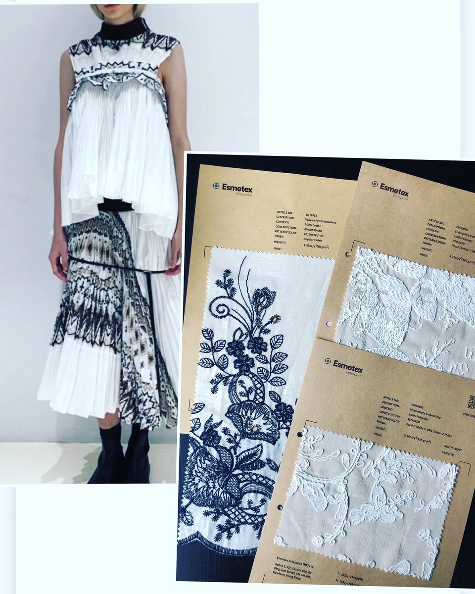 esmetex's tweet photo. SS2020 Inspiration of Embroidery 
Contact us #esmetex to collect cuttings https://t.co/Vkf1YSReSK