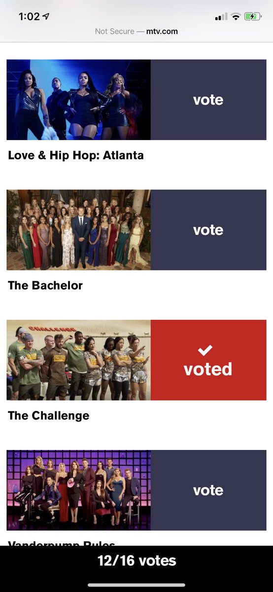 ChallengeGossip's tweet photo. Don’t forget to vote @ChallengeMTV for reality royalty #TheChallenge #MTV https://t.co/y2c6O2X8Ic