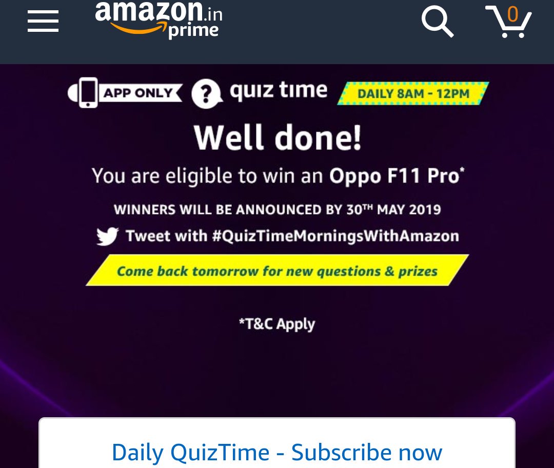 dharmareddyn's tweet image. #Quiztimemorningswithamazon