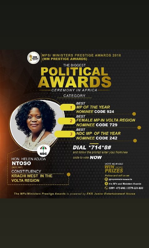 asbaward's tweet photo. Vote for Hon. @Helen Adjoa Ntoso to win all her categories #dial *714*8# and follow the prompt to vote now
#Hon
#MP #Awards #helenadjoantoso
#winall https://t.co/EruLo7KmUA