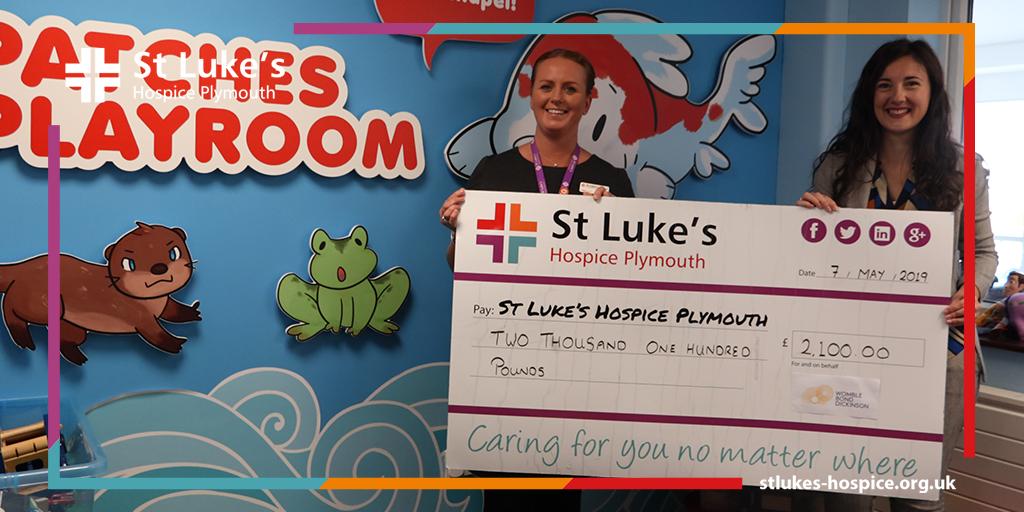 StLukesPlymouth's tweet photo. Massive THANK YOU to our friends at @WBD_UK for a £2,100 donation for our  "Patches" bereavement programme. That'll make a HUGE difference for the families we care for. 

Learn more: https://t.co/nuGS2gW7xc #communitysupport #fundraising #CSR #familiesmatter https://t.co/MWGYVW317I