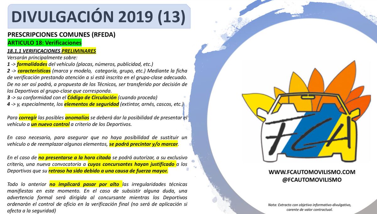 Las Prescripciones Comunes de la RFEDA dedica su artículo 18 a las verificaciones. Desarrolla en 3 bloque las preliminares, las post-carrera (de llegada y finales) y un tercero dedicado a “otras” (por accidente, itinerantes y/o de oficio). Analizaremos hoy las preliminares.