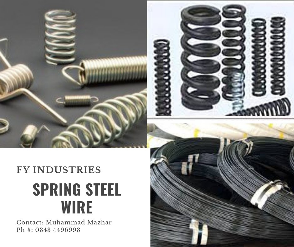 Muhamma37397662's tweet image. @Muhamma37397662 PVT LTD 
Product name: Spring steel wire
Grade: sup9,sup10,sup7 etc
Customized on customer demand 
Delivery within 40 to 45 days
More info visit: fyindustries.com.pk 
#fyindustries #springsteel #springsteelwire