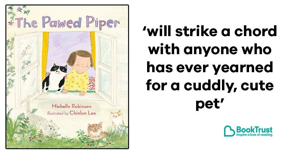 Booktrust's tweet photo. Our #BookOfTheDay is absolutely beautiful - #ThePawedPiper by @MicheRobinson and @chinlun is a charming tale of a girl who really wants a furry friend of her own. It's just so sweet: https://t.co/qkL6HLhX6e @BIGPictureBooks https://t.co/y8LZBS90lu