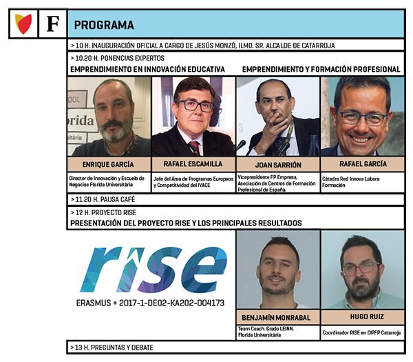 UVstartup's tweet photo. 📆Agenda 23/05: Participarem presentant la #xarxainnova de la @CatedraLaboraUV de la @GVAlabora i @UVcatedres en la taula rodona: "Emprendimiento e Innovación" organitzada per @fpcatarroja i @floridauni amb motiu de la presentació dels resultats del projecte #RISE https://t.co/0tXDNl9kyJ