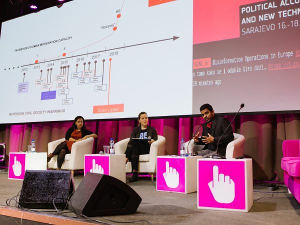 ict4peace's tweet photo. Tech, Fear and Accountability | Panel discussion at Point 8.0 conference in #Sarajevo https://t.co/NKVhGYGZGg featuring #ICT4Peace's @sanjanah &amp; moderated by @onoffstef  #point80 Video of session at https://t.co/YtIKv8isa0 #Peacetech #socialmedia #srilanka #myanmar https://t.co/6phRjF9CHd