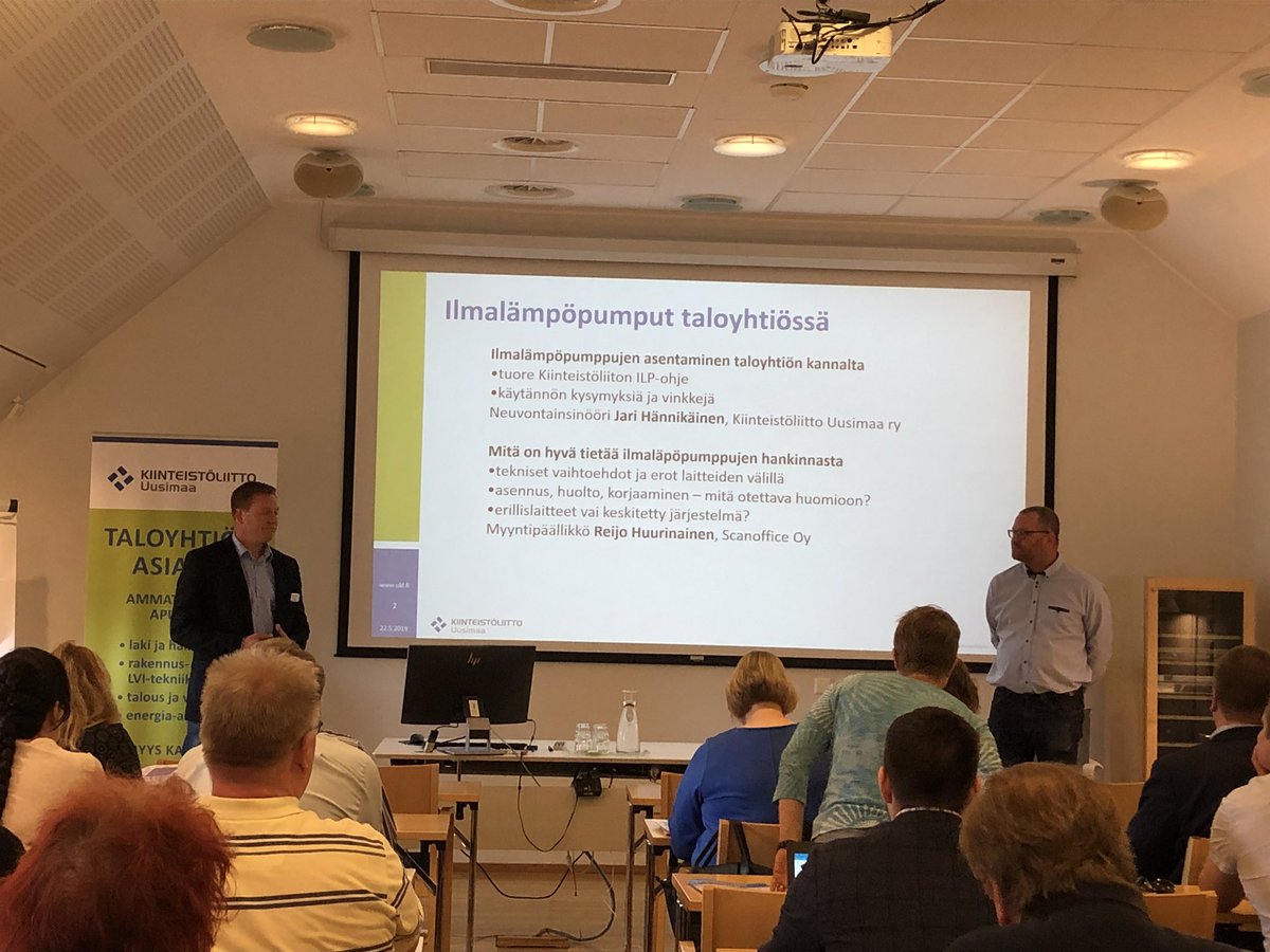 kluusimaa's tweet photo. Ilmalämpöpumput taloyhtiössä-koulutus isännöitsijöille alkamassa, mielenkiintoista! #ilmalämpöpumppu #koulutus #isännöitsijä #kiinteistöliittouusimaa https://t.co/J1YDEeowWH