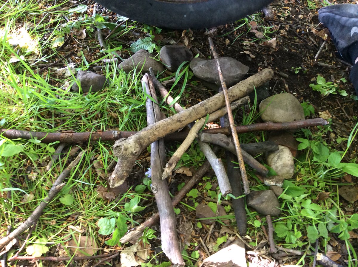 AdoptaMonument's tweet photo. Last week we started working with @DightyConnect & @BraeviewAcademy to explore the heritage along the #Dighty Burn in Dundee. Workshop 1 built Mesolithic Shelters using the @HeadlandArchUK Mesolithic Structure as inspiration. FYI - The tire is our flint knapping seat! https://t.co/gM6cjIDNOD