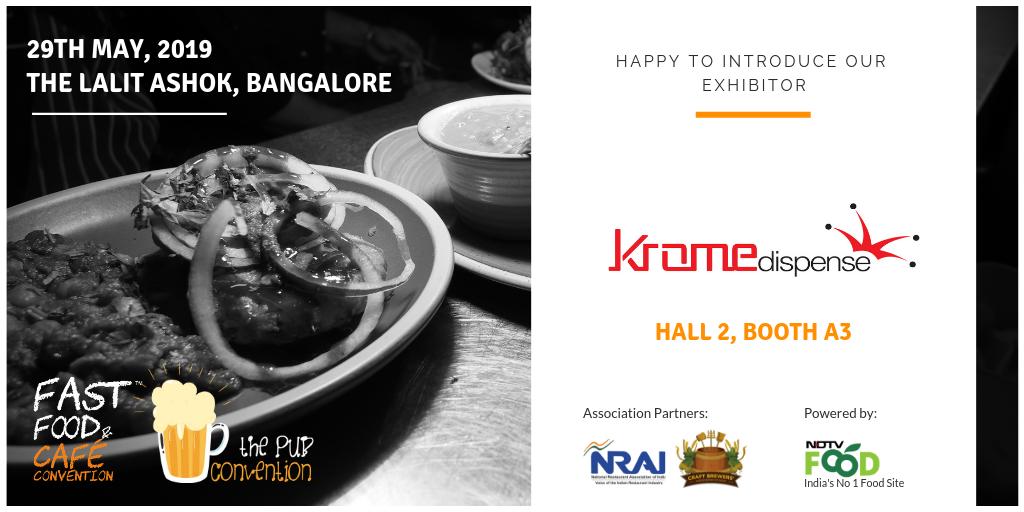 pubconvention's tweet photo. Welcoming @kromeindia as an Exhibitor @ The Pub Convention, on May 29th at The Lalit Ashok, Bengaluru. Spots selling out fast, so grab yours while you can: https://t.co/CJqxIVDSFk 

#tpc #tpc2019 #bars #microbrewery #pubs #conference #exhibitor #hospitality https://t.co/yeX0qnxhk4