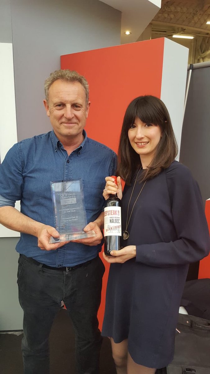 Ehrmannswines's tweet photo. We’re thrilled to have received an award for Best Consumer Campaign at the 2019 Drinks Business awards yesterday for our Beefsteak Club Raise the Steaks Campaign! #RaisetheSteaks
@teamdb #drinksbusinessawards #dbawards https://t.co/4DawbtMp7P