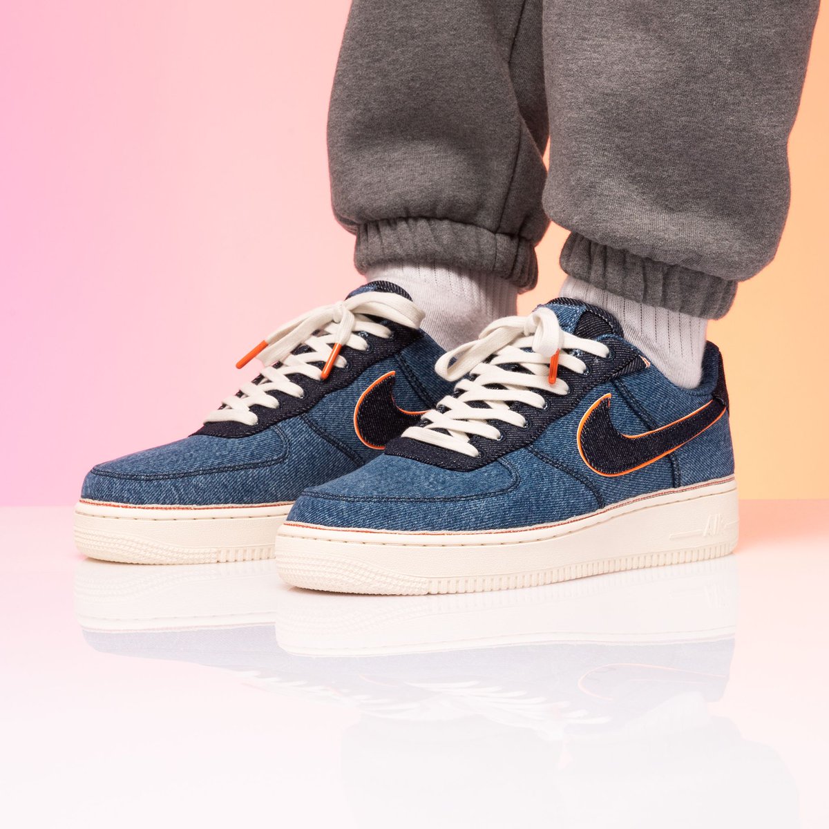 nike air force 1 stonewash blue