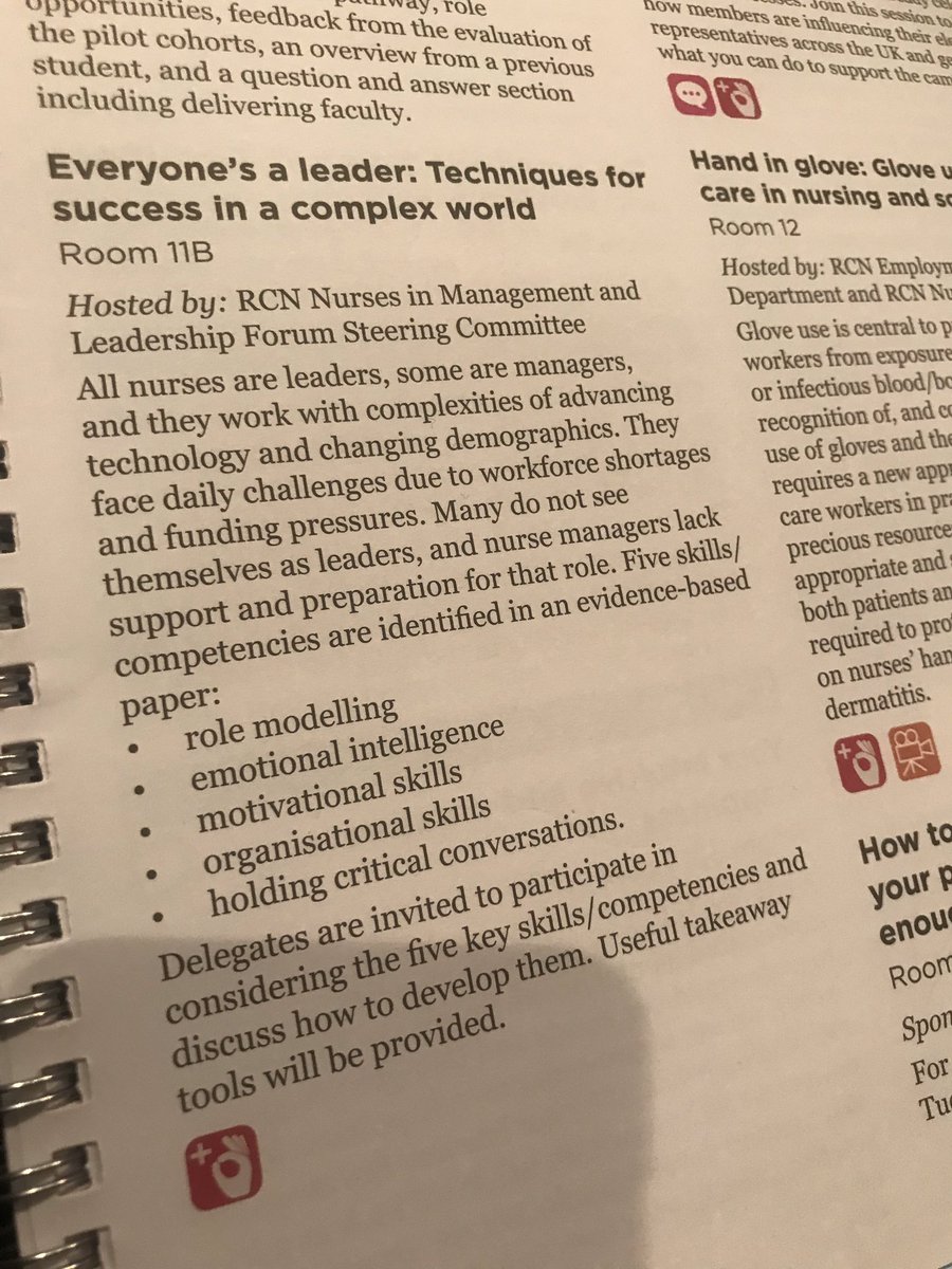 Our Everyone’s a Leader session today at the RCN Congress #RCN19 come round, join us and get an insight into developing a skill or two #NursingLeaders #EveryonesALeader