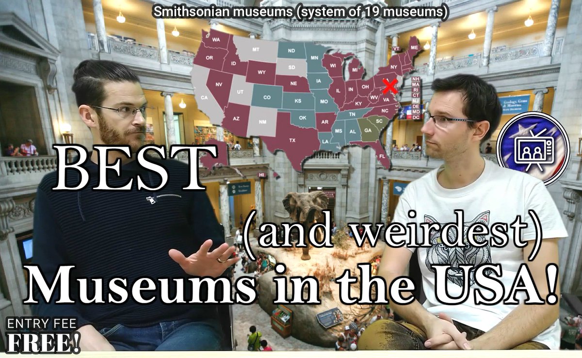 NEW VIDEO!  Best #Museums in the #USA! 
--> youtu.be/z6Q0U18KPTo

#USA #Museum #VisitUSA #VisittheUSA #Smithsonian #MOA #MET #Newseum #Exploratorium #Getty #Art 
<a href="/smithsonian/">Smithsonian</a> <a href="/metmuseum/">The Metropolitan Museum of Art</a> <a href="/Newseum/">Newseum</a> <a href="/IntlSpyMuseum/">The International Spy Museum</a> <a href="/exploratorium/">Exploratorium</a> <a href="/GettyMuseum/">Getty</a> <a href="/VisitUSA_UK/">Visit USA UK</a> <a href="/MyBDUSA/">USA My Beautiful Destination</a> @USATourist