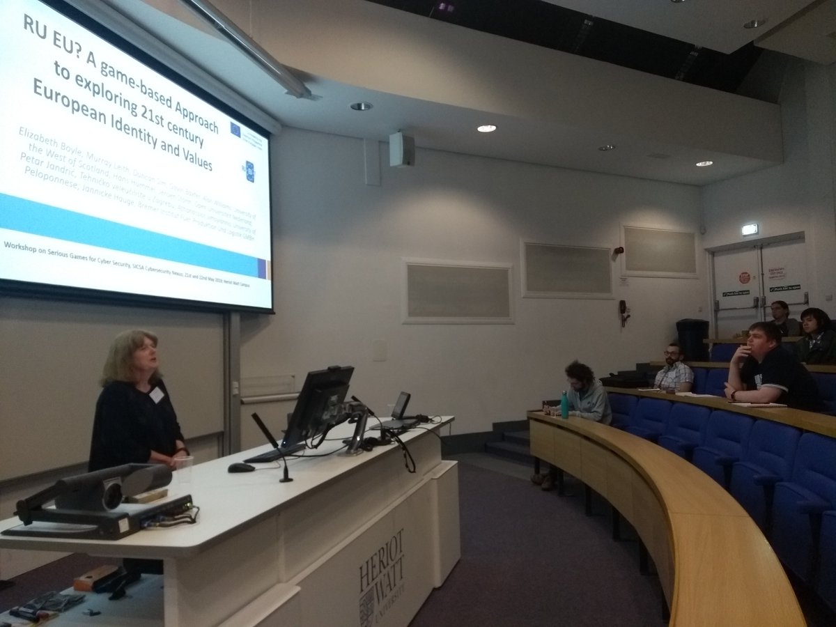 Liz Boyle is now presenting the game-based approach to exploring identity and values used in rueu-project.eu