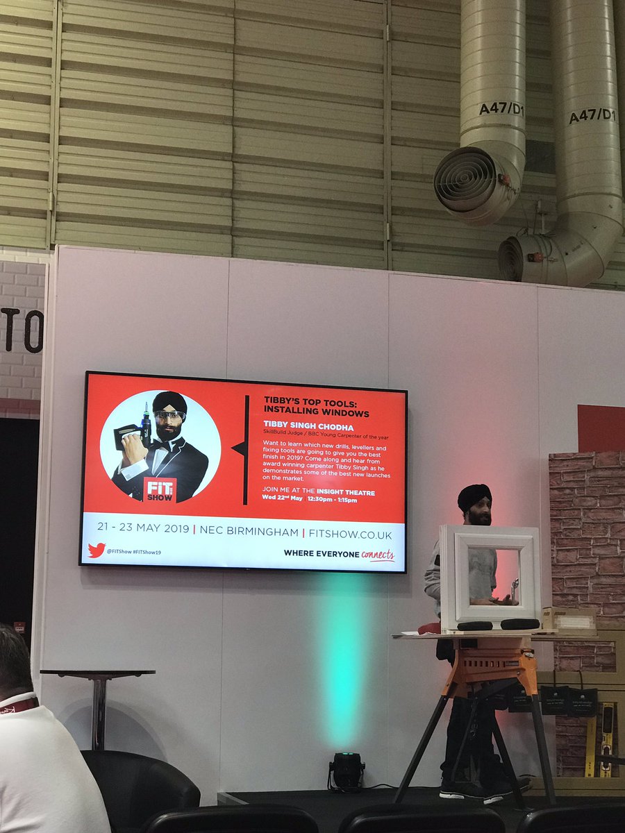 MAF_Show's tweet photo. We are watching a great demo by @TibbySingh BBCโs Carpenter of the Year @fitshow today #FITshow2019 #EveryonesGoingLive #WhereEveryoneConnects https://t.co/jWVRt1InYT