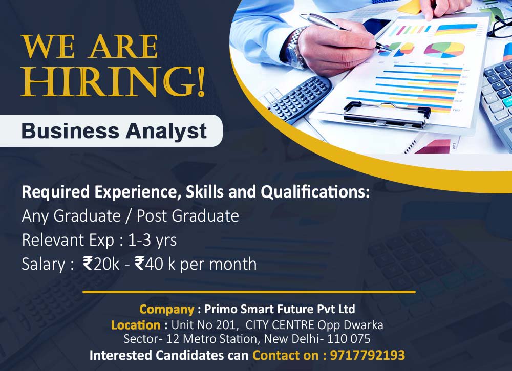 primosmart1's tweet photo. Hello Folks!
We are hiring BUSINESS ANALYST for our company. Fit the bill? Call us or mail us your CV right away at primo.ooffrr@gmail.com!
#wearehiring #businessanalyst #Primo #OOFFRR https://t.co/09yjar0IES