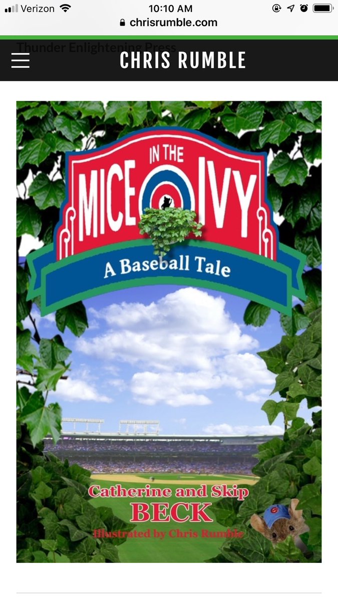 cathypetreebeck's tweet photo. Looking for a fun summer read for your child? Check out Mice in the Ivy. Find it on Amazon! #Chicago #ChicagoCubs #Cubs #Cubnation https://t.co/Fp5jT3yNIc