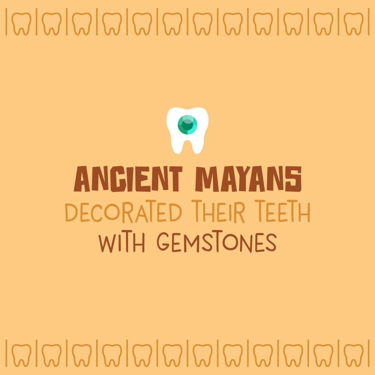 DID YOU KNOW ancient Mayans decorated their teeth with gemstones? Comment below if you would wear that kind of bling! ✨