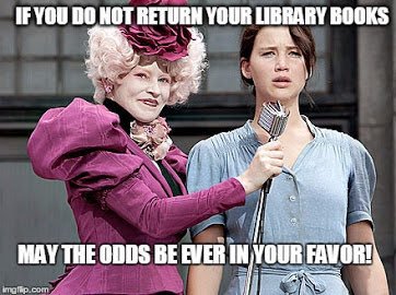 Alief_Libraries's tweet photo. #PresidentSnow is looking for more tributes for the #HungerGames. On his list are are all those who still owe #LibraryBooks. The #OddsAreInYourFavor if you still owe a book to an #AliefLibrary. @AliefISD https://t.co/HBKqXUzdo9