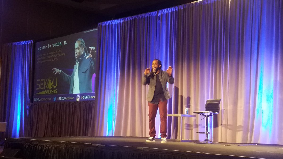 __SOTR__'s tweet photo. This Week: @sekouandrews delivering #keynote for #MIAC2019 #MFinancialGroup (photo cred. @kmcginnis1026) https://t.co/STTyFmh2qd