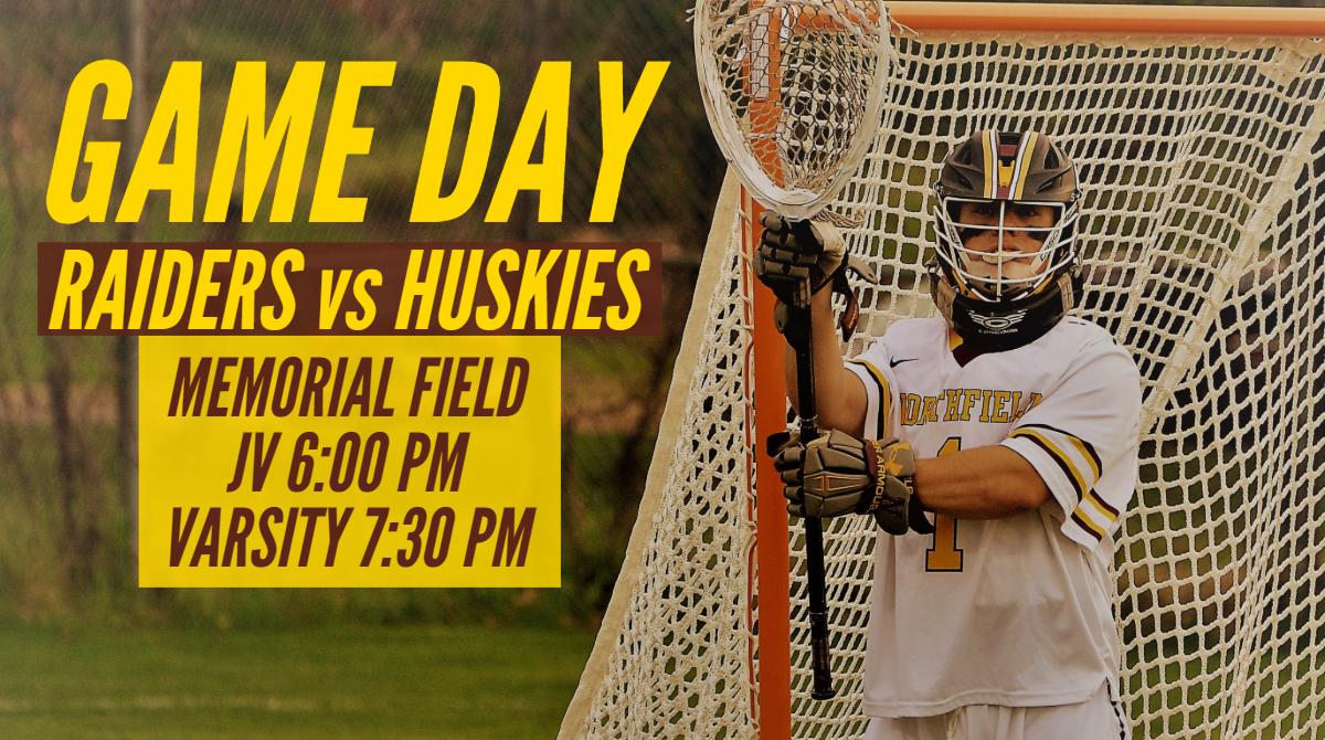 Last regular season game of 2019!  Show your Raider Pride tonight at the JV and Varsity games as the Raiders take on the Owatonna Huskies. Halftime entertainment provided by Northfield's 8U and 10U Boys lacrosse teams. #RollRaiders #GameDay #RaiderNation