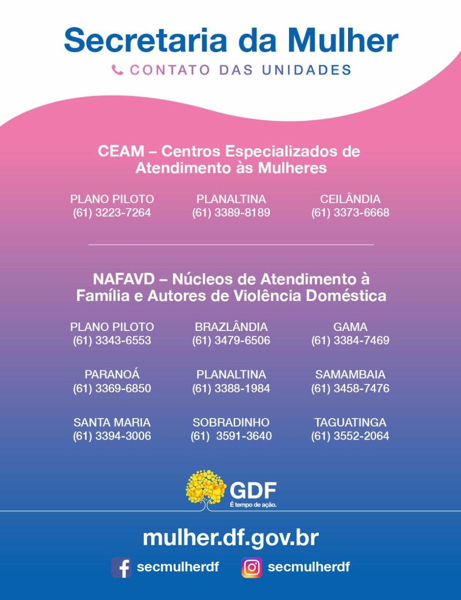 #DireitoDasMulheres #GDF