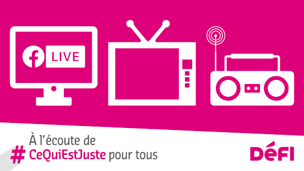 defi_eu's tweet photo. Retrouvez #CeQuiEstJuste 📺📻💻
Ce 23/05
▪ 8h30 @BClerfayt - @LesNews24
▪ 17h @CecileJodogne ​- Arabel
▪ 18h25 B. Clerfayt - @BX1Officiel
▪ 20h @DupireAlexandra ​ - @AntenneCentreTV &amp; #NoTélé
▪ 20h30 @BenoitCassart ​ - @RTC_Tele_Liege https://t.co/0A18MU4Jk8