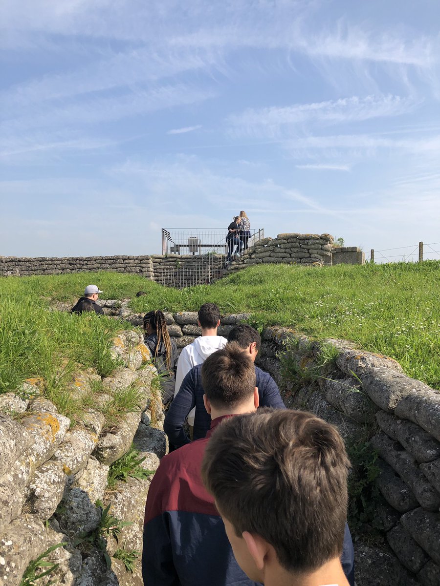 ea_worldwars's tweet photo. First trench of the visit: Trench of Death. This series of trenches marked the divide between Belgian and German forces. #EAmayterm https://t.co/fqMzPvPmZl