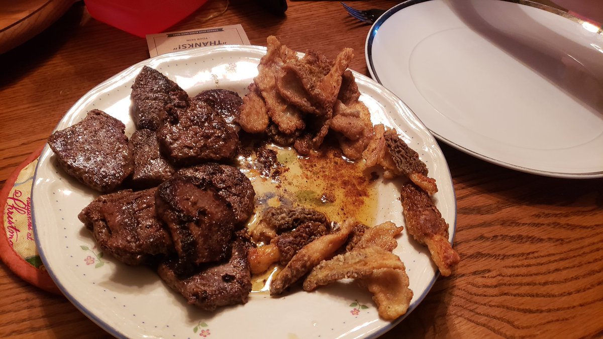 FGMTROPHY's tweet photo. The greatest invention since time began.....back straps and morels https://t.co/drALL7hll7