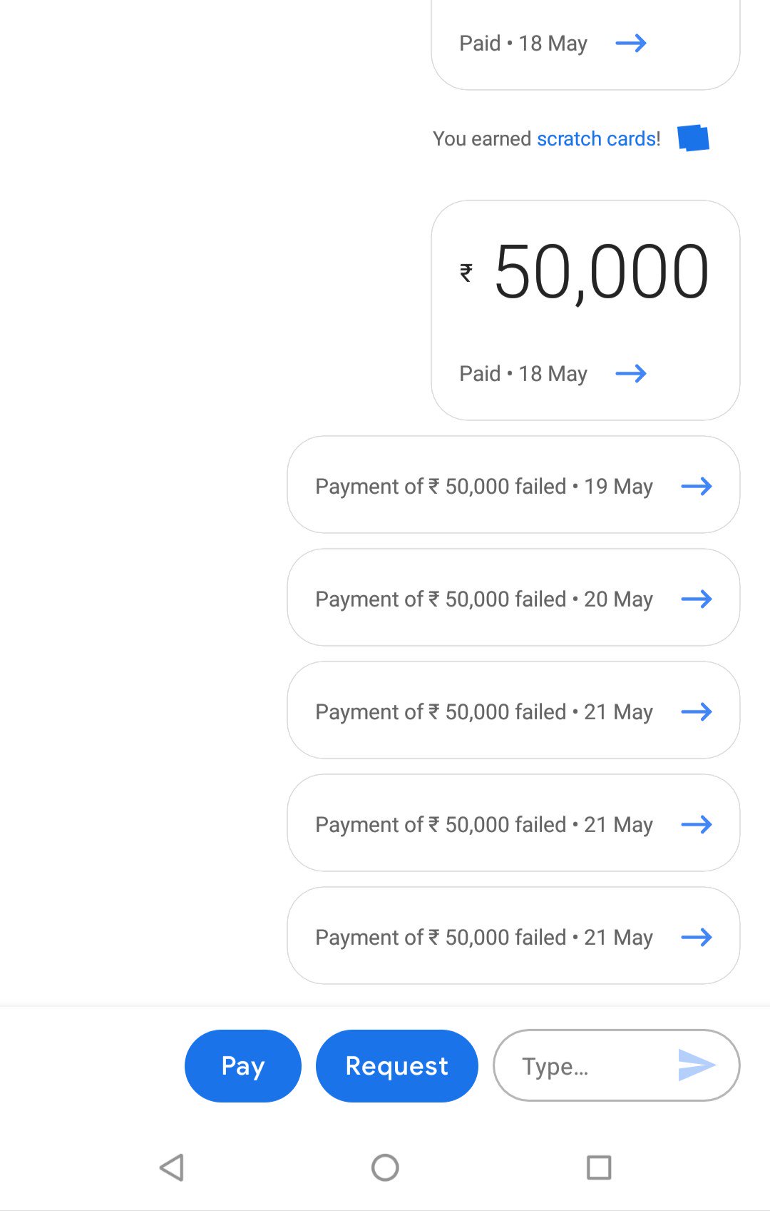 Can I send 50k in Google Pay?