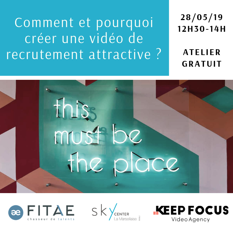 Fitae_Marseille's tweet photo. [EVENT] SOON 🔥
Atelier "comment et pourquoi créer une #vidéo de #recrutement attractive" que l'on co-anime au sommet de la Tour La Marseillaise 😎🏢 ! Merci au @WTCMarseille de nous accueillir🙏
📅 Mardi 28 Mai de 12h30 à 14h00
→ Inscription gratuite : https://t.co/hRINciW3hM https://t.co/M0kZD0yc0w