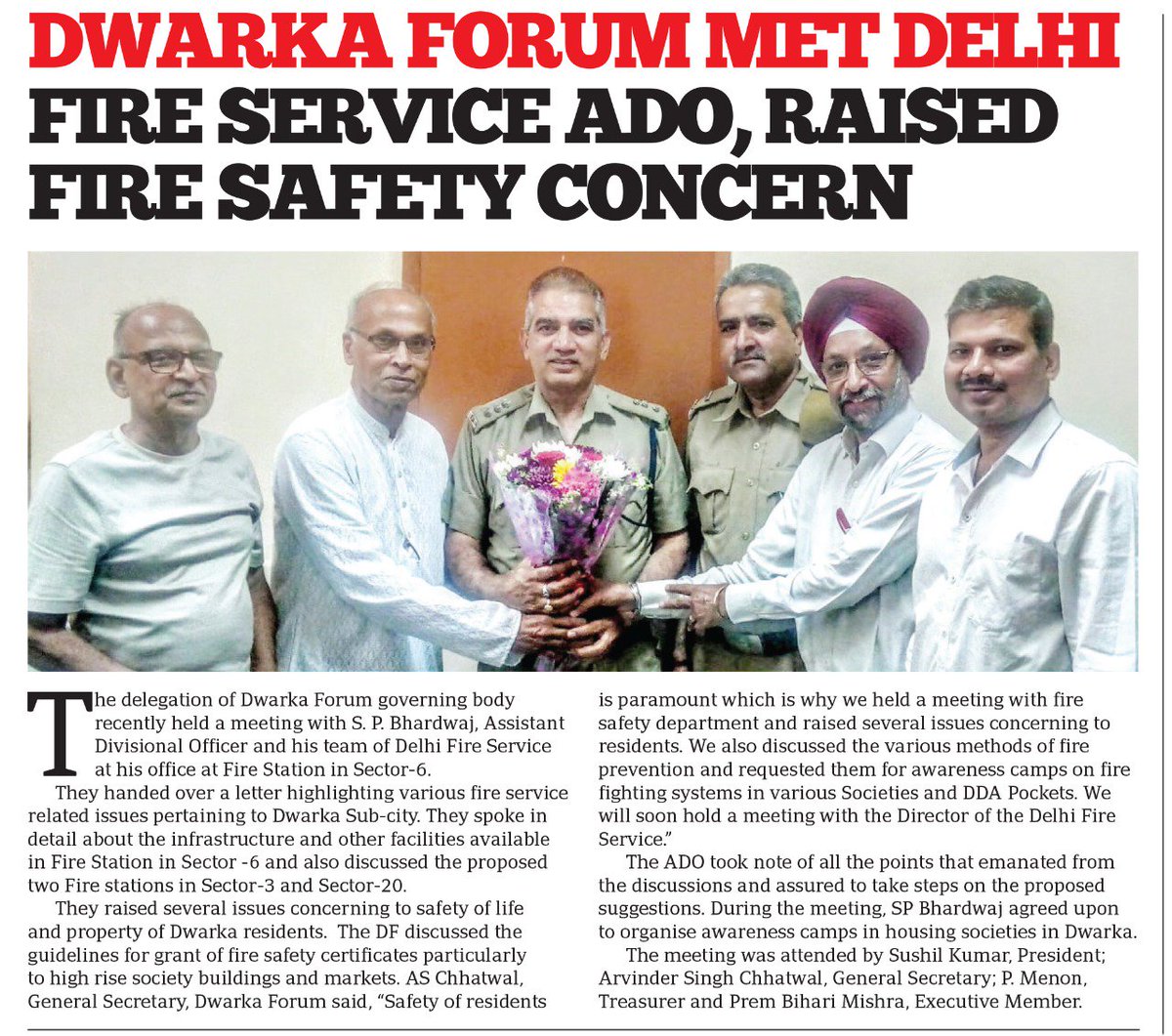 Dwarka Forum raised fire security alarm in Dwarka. #dwarkaforum #dwarka #FireSafety #RWA #socialwork #Citizenship #DelhiFireSafety #Firebrigade @KentalVipin