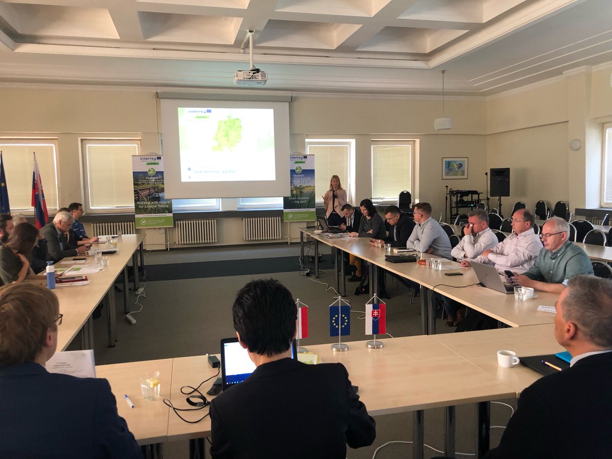 GWPCEE's tweet photo. The 2nd #FramWat round table meeting held in #Bratislava brings participants from Slovakia, Poland and Austria to discuss how to translate FramWat outputs and existing knowledge about N(S)WRM features into river basin management practice. #NSWRM #RBMP https://t.co/cLcc72rKSG