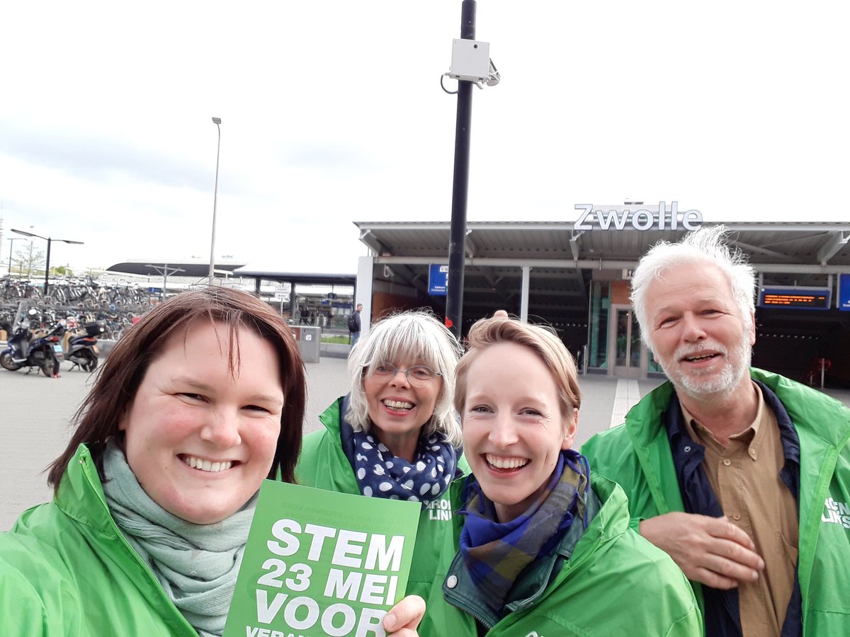 Goede gesprekken bij het flyeren op station Zwolle vandaag! Goed om te horen dat teams Apeldoorn en Kampen ook goed bezig waren vanochtend. Morgen zijn we er weer! <a href="/groenlinksKMPN/">GroenLinks Kampen</a> <a href="/groenlinks055/">GroenLinks Fractie Apeldoorn</a> #EP2019 #voorverandering #treinfans