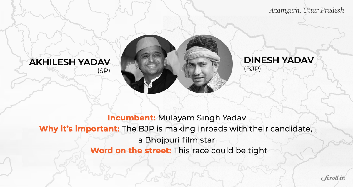 scroll_in's tweet photo. #KeyFights: SP chief Akhilesh Yadav battles to keep party bastion Azamgarh from BJP’s clutches https://t.co/Aj5WouZYcZ
#ElectionsWithScroll https://t.co/3RYiIv7UEf