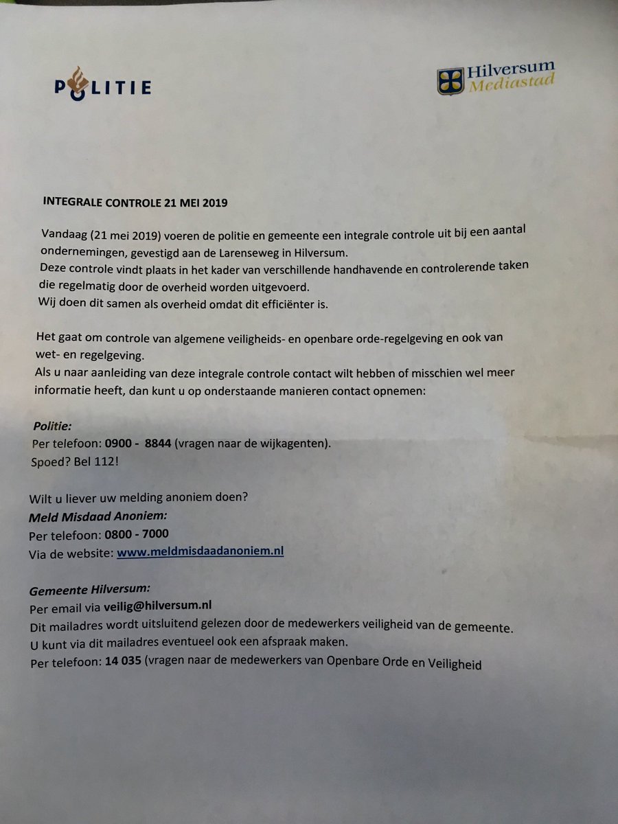 Goede actie overheid! Nadere info over uitkomst volgt.
#Hilversum #1221 #Oost