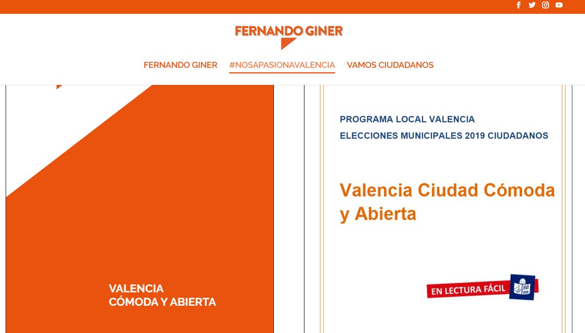 Hemos adaptado el programa de <a href="/CsValencia_C/">Cs Valencia</a> a 'lectura fácil'.
Lo puedes ver en el siguiente enlace.
🔗fernandoginer.org/wp-content/upl…

Si soy alcalde, el Ayuntamiento ayudará a los negocios de la ciudad a que adapten su página web a la 'lectura fácil'.

#NosApasionaValencia🧡 #26M🗳️