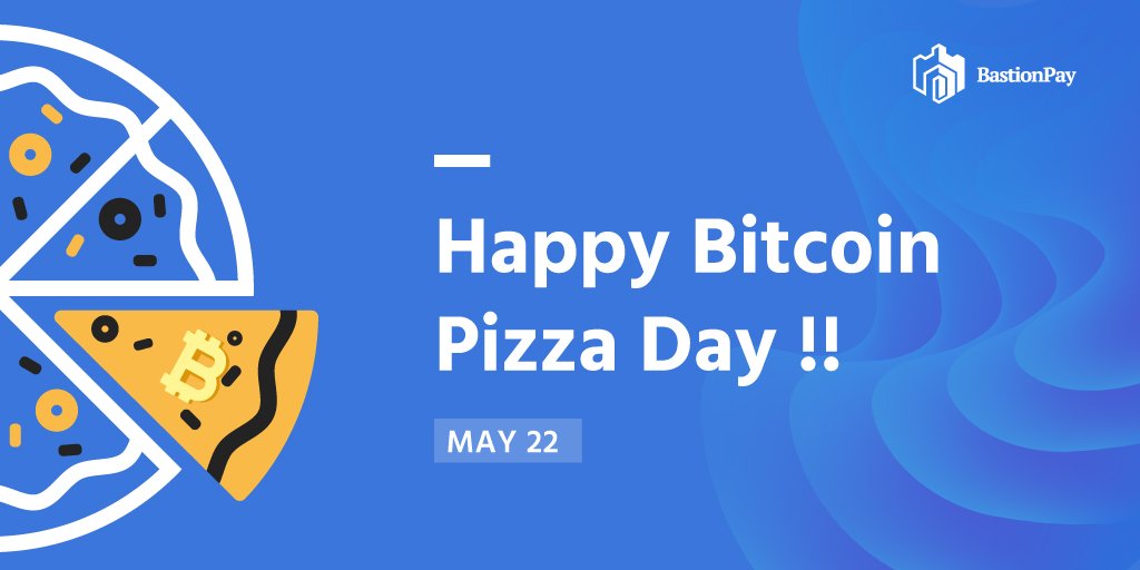bastionpay's tweet photo. Happy Bitcoin Pizza Day from BastionPay! 

Enjoy a slice to celebrate the $80 million pizza order!

https://t.co/Y5ezcRtFy5

#BitcoinPizzaDay #crypto #bitcoin https://t.co/J3MpmaJghB