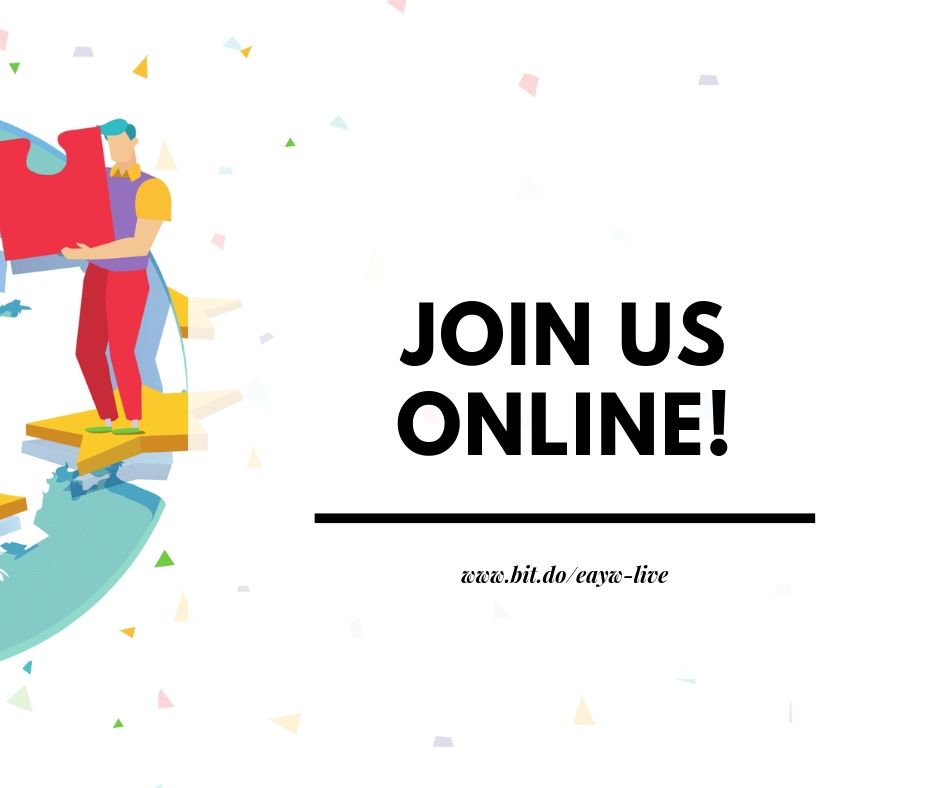 Don't forget to watch us online on bit.do/eayw-live! 👀