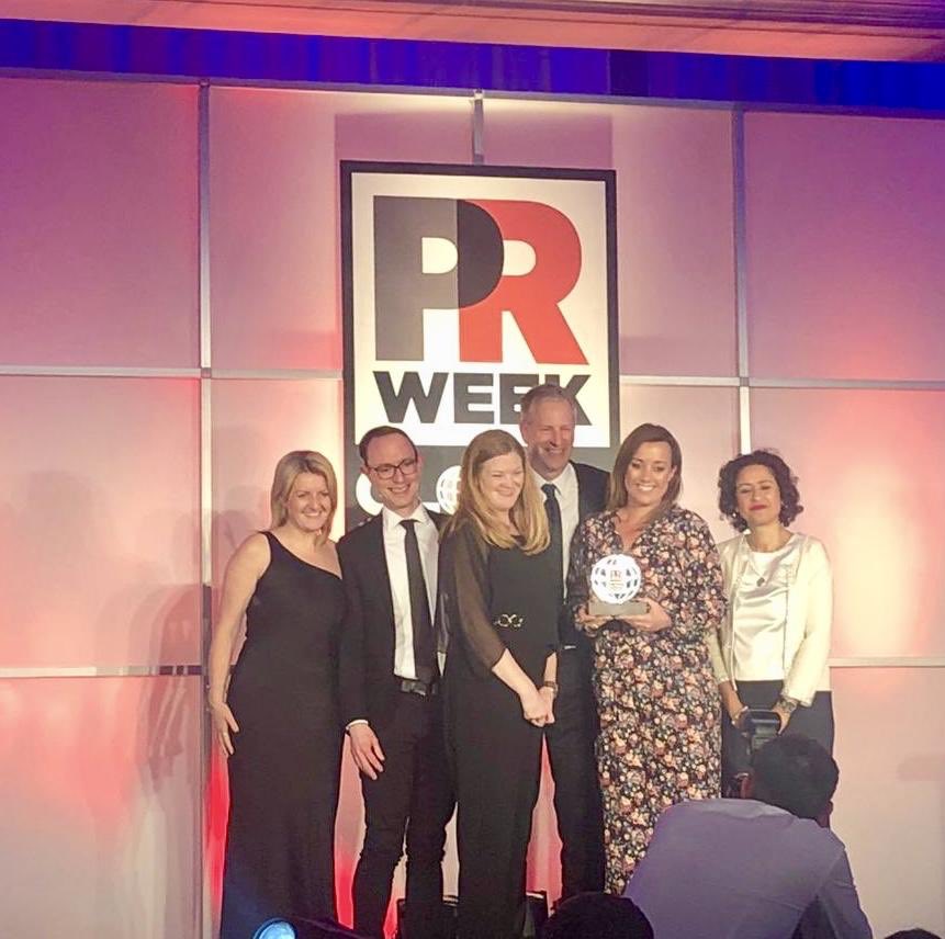 Thank you very much for a great night <a href="/Kass_Sells/">Kass Sells</a> <a href="/RuthAllchurch/">Ruth Allchurch</a> <a href="/devaney_c/">Catherine Devaney</a>  at the <a href="/PRWeekGlobal/">PRWeek Global Awards</a> awards. And huge congratulations to all at <a href="/WEcomms/">We. Communications</a> for winning APAC Agency of the year.