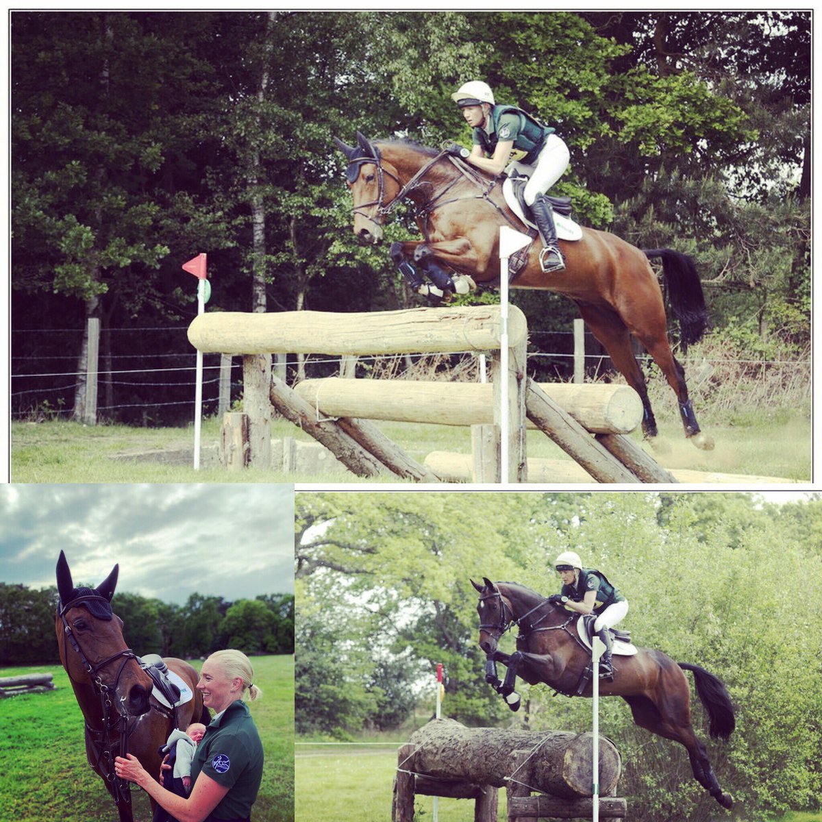 Fernhill Adventure giving me a fab spin for 3rd in the Open Intermediate at Tweseldown on Monday. 

Biscuit loved meeting the newest member of his fan club, even if he had slept through all of his dressage and show jumping, and most of his cross country 😂😴😊